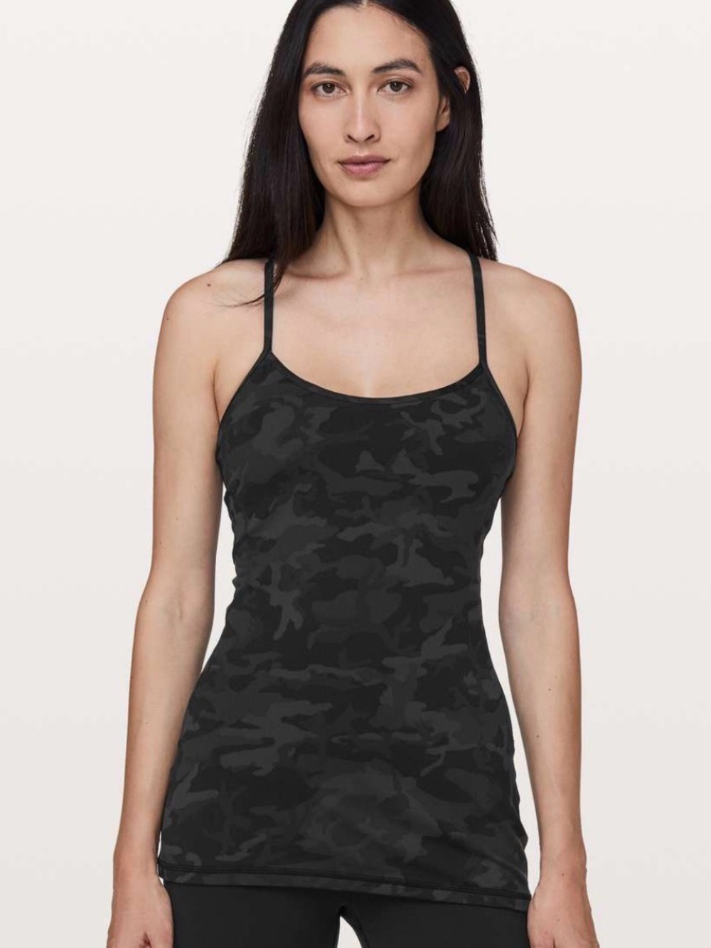 Lululemon Black Camo Power Y Tank